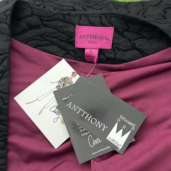 NWT Antthony Design Originals Black Floral Jacket - Picture 11 of 12